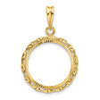 17 mm 14k Yellow Gold coin bezel for 16.5 mm Coin