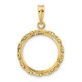 17 mm 14k Yellow Gold coin bezel for 16.5 mm Coin