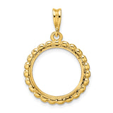 17 mm 14k Yellow Gold coin bezel for 16.5 mm Coin — additional image