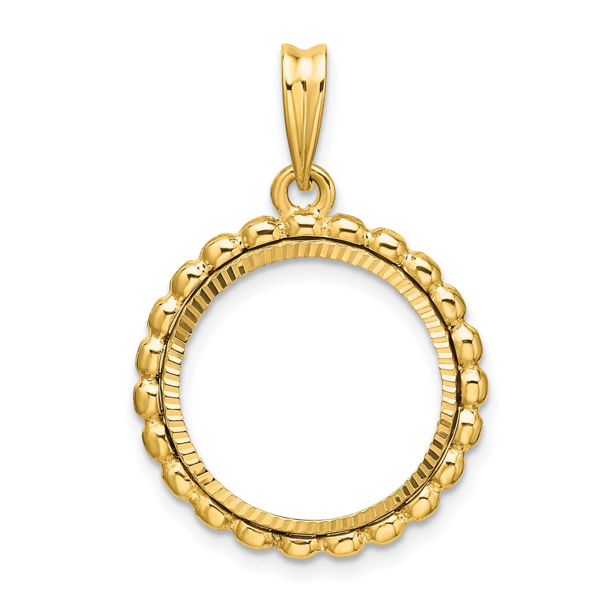 17 mm 14k Yellow Gold coin bezel for 16.5 mm Coin