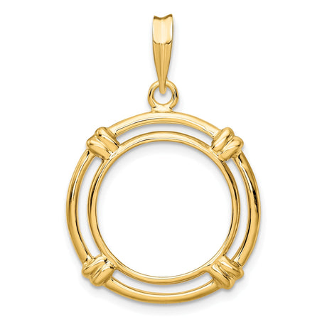 17 mm 14k Yellow Gold coin bezel for 16.5 mm Coin
