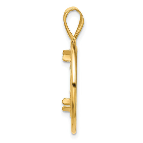 17 mm 14k Yellow Gold coin bezel for 16.5 mm Coin — alternate view