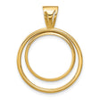 17 mm 14k Yellow Gold coin bezel for 16.5 mm Coin