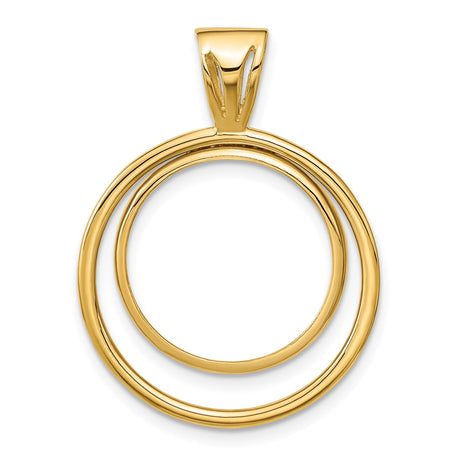 17 mm 14k Yellow Gold coin bezel for 16.5 mm Coin