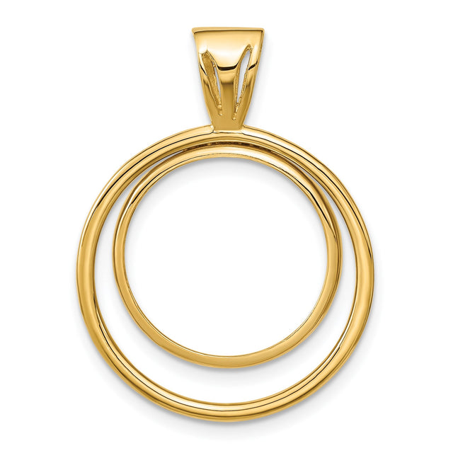 17 mm 14k Yellow Gold coin bezel for 16.5 mm Coin