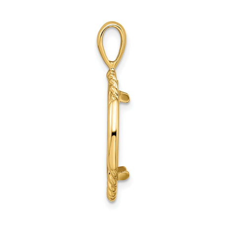 17 mm 14k Yellow Gold coin bezel for 16.5 mm Coin — alternate view