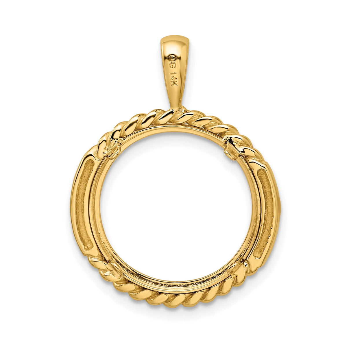 17 mm 14k Yellow Gold coin bezel for 16.5 mm Coin — additional image