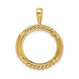 17 mm 14k Yellow Gold coin bezel for 16.5 mm Coin — additional image
