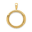 17 mm 14k Yellow Gold coin bezel for 16.5 mm Coin