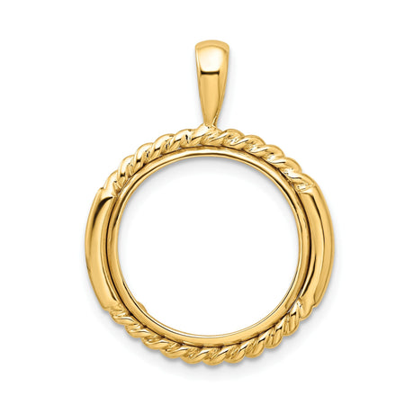 17 mm 14k Yellow Gold coin bezel for 16.5 mm Coin