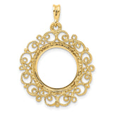 17 mm 14k Yellow Gold coin bezel for 16.5 mm Coin — additional image