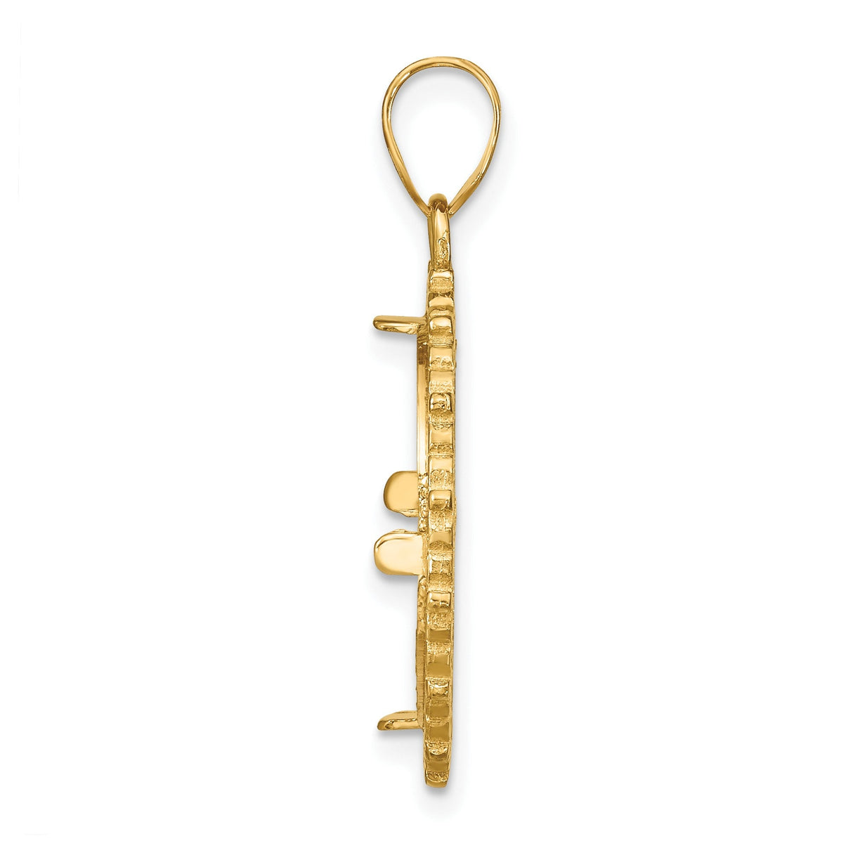 17 mm 14k Yellow Gold coin bezel for 16.5 mm Coin — alternate view