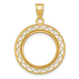 17 mm 14k Yellow Gold coin bezel for 16.5 mm Coin