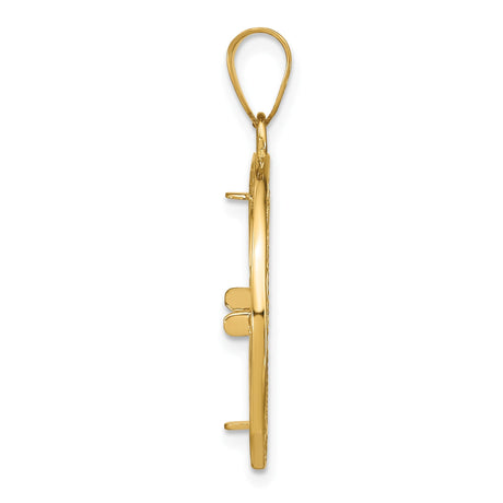 17 mm 14k Yellow Gold coin bezel for 16.5 mm Coin — alternate view