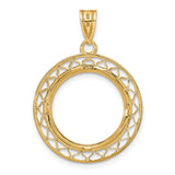17 mm 14k Yellow Gold coin bezel for 16.5 mm Coin — additional image