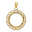 17 mm 14k Yellow Gold coin bezel for 16.5 mm Coin