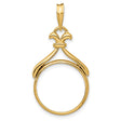 17 mm 14k Yellow Gold coin bezel for 16.5 mm Coin