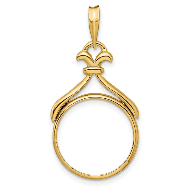 17 mm 14k Yellow Gold coin bezel for 16.5 mm Coin