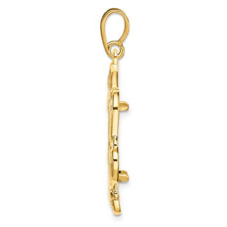 17 mm 14k Yellow Gold coin bezel for 16.5 mm Coin — alternate view