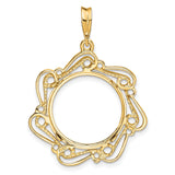17 mm 14k Yellow Gold coin bezel for 16.5 mm Coin — additional image