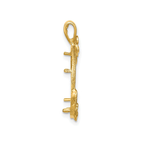 17 mm 14k Yellow Gold coin bezel for 16.5 mm Coin — alternate view