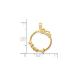 17 mm 14k Yellow Gold coin bezel for 16.5 mm Coin — size reference (ruler)