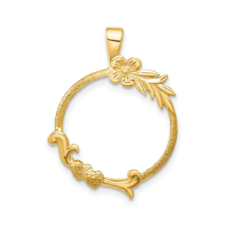 17 mm 14k Yellow Gold coin bezel for 16.5 mm Coin