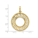17 mm 14k Yellow Gold coin bezel for 16.5 mm Coin — size reference (ruler)