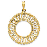 17 mm 14k Yellow Gold coin bezel for 16.5 mm Coin