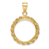 17 mm 14k Yellow Gold coin bezel for 16.5 mm Coin