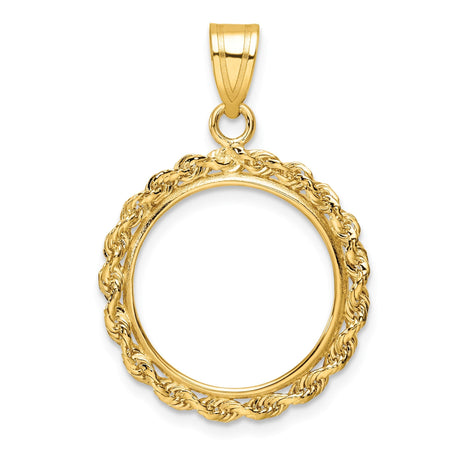 17 mm 14k Yellow Gold coin bezel for 16.5 mm Coin