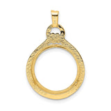 17 mm 14k Yellow Gold coin bezel for 16.5 mm Coin — additional image
