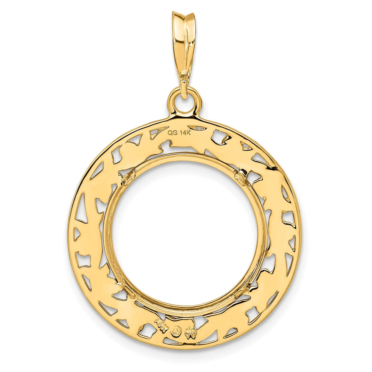 17 mm 14k Yellow Gold coin bezel for 16.5 mm Coin — additional image