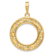 17 mm 14k Yellow Gold coin bezel for 16.5 mm Coin