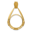 17 mm 14k Yellow Gold coin bezel for 16.5 mm Coin