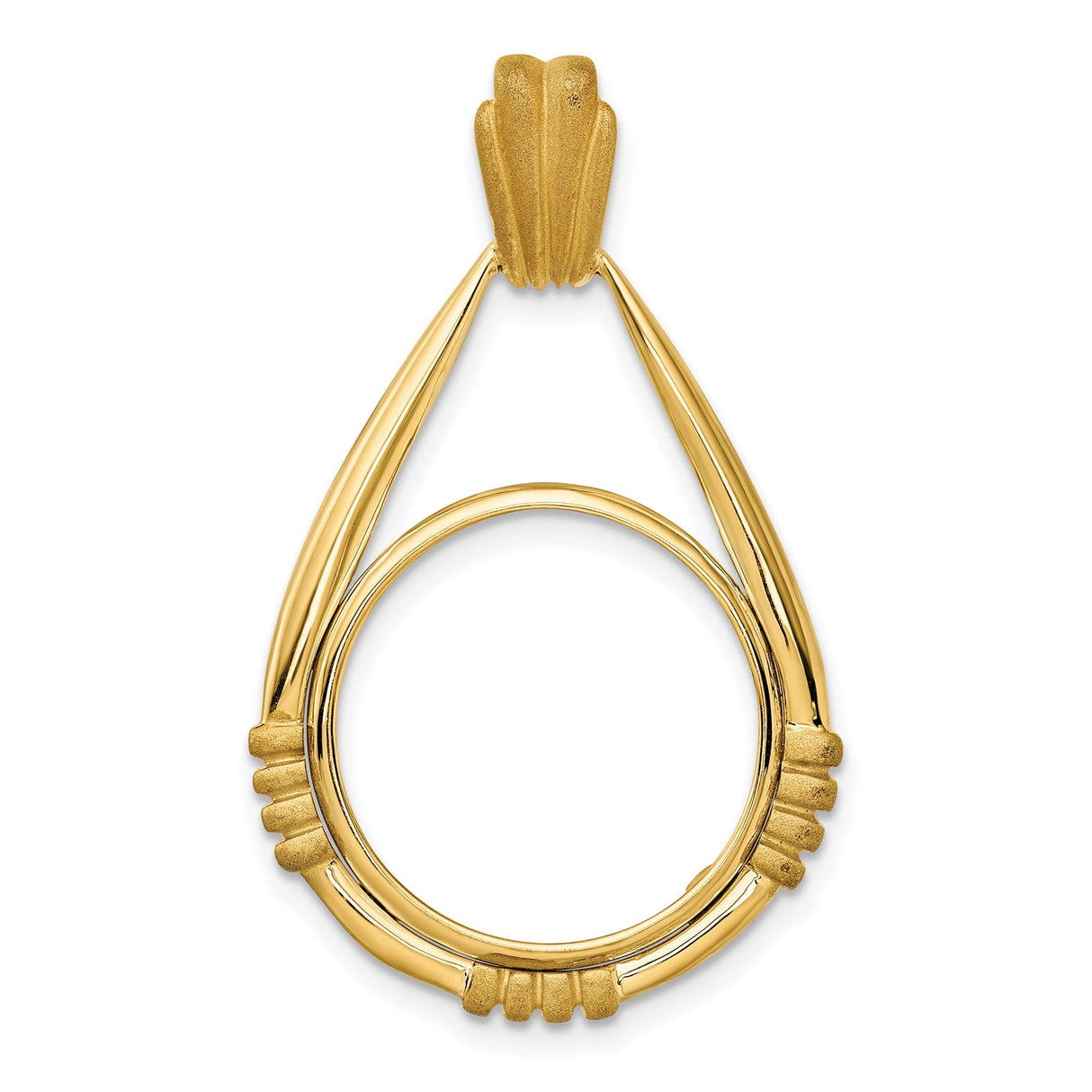 17 mm 14k Yellow Gold coin bezel for 16.5 mm Coin