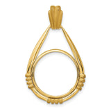 17 mm 14k Yellow Gold coin bezel for 16.5 mm Coin