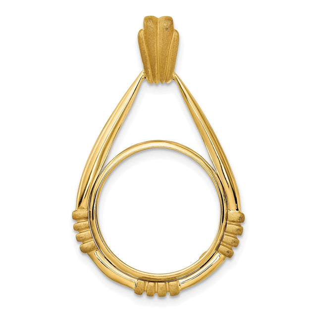 17 mm 14k Yellow Gold coin bezel for 16.5 mm Coin