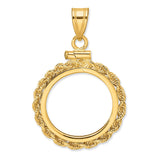 17 mm 10k Yellow Gold coin bezel for 16.5 mm Coin