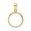 17 mm 10k Yellow Gold coin bezel for 16.5 mm Coin