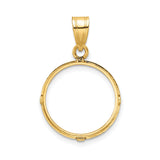 17 mm 14k Yellow Gold coin bezel for 16.5 mm Coin — additional image