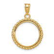 17 mm 14k Yellow Gold coin bezel for 16.5 mm Coin