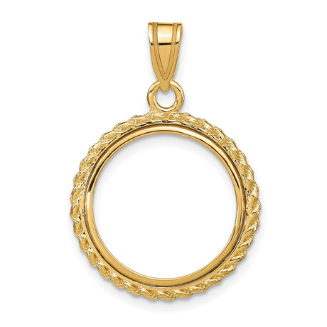 17 mm 14k Yellow Gold coin bezel for 16.5 mm Coin