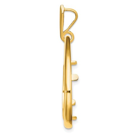 17 mm 14k Yellow Gold coin bezel for 16.5 mm Coin — alternate view