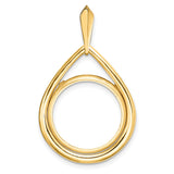 17 mm 14k Yellow Gold coin bezel for 16.5 mm Coin
