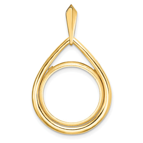 17 mm 14k Yellow Gold coin bezel for 16.5 mm Coin