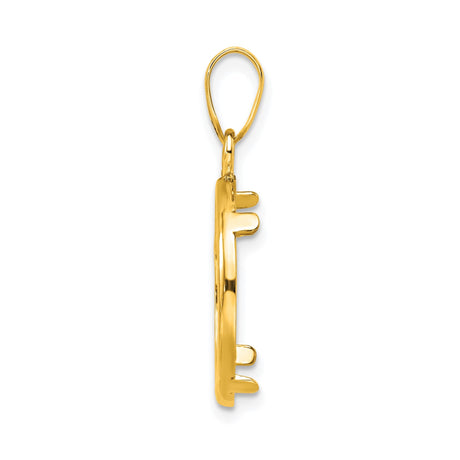 17 mm 14k Yellow Gold coin bezel for 16.5 mm Coin — alternate view