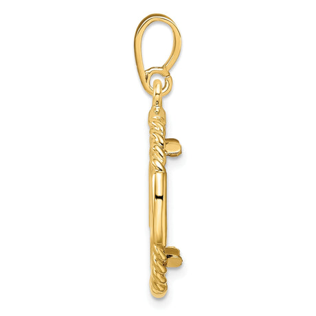 17 mm 14k Yellow Gold coin bezel for 16.5 mm Coin — alternate view