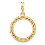 17 mm 14k Yellow Gold coin bezel for 16.5 mm Coin — additional image