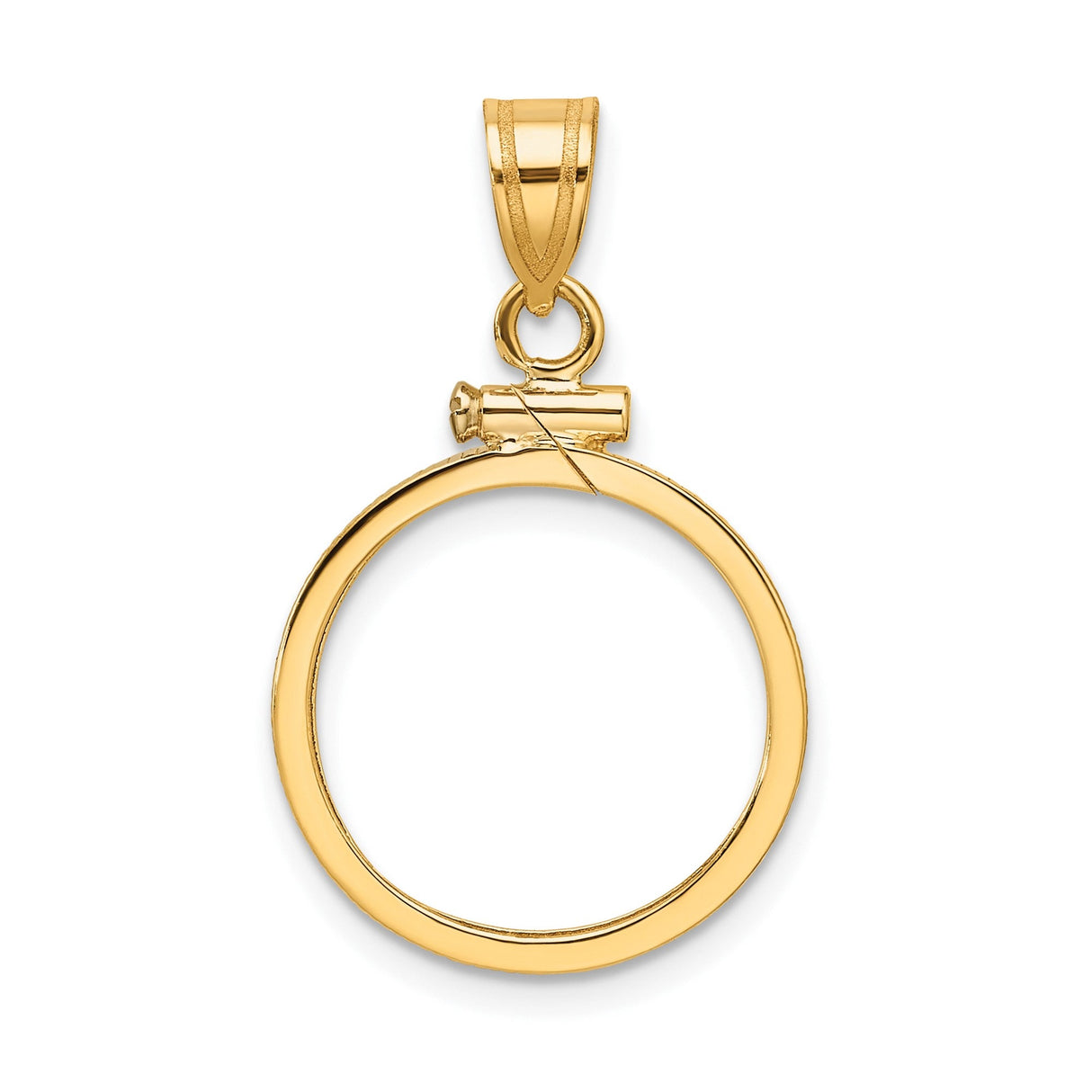 17 mm 10k Yellow Gold coin bezel for 16.5 mm Coin